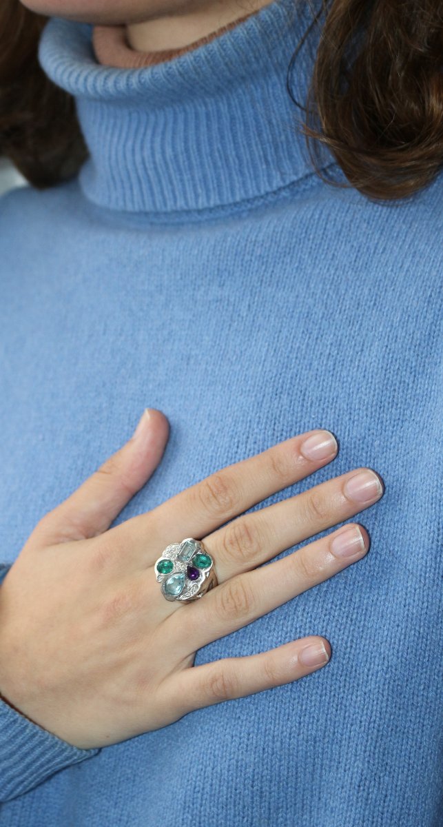 Unique Multi-stone Ring-photo-2