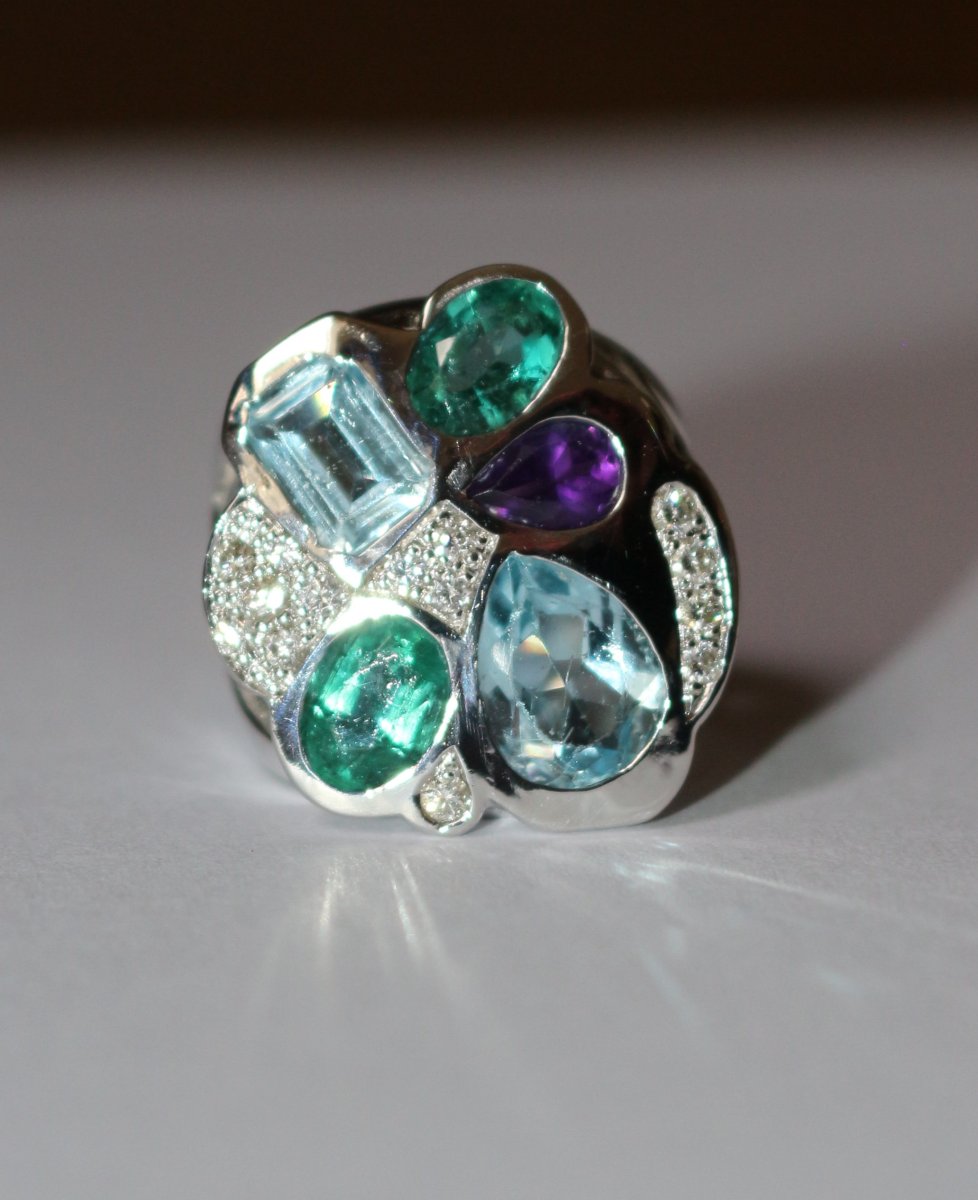 Unique Multi-stone Ring-photo-3