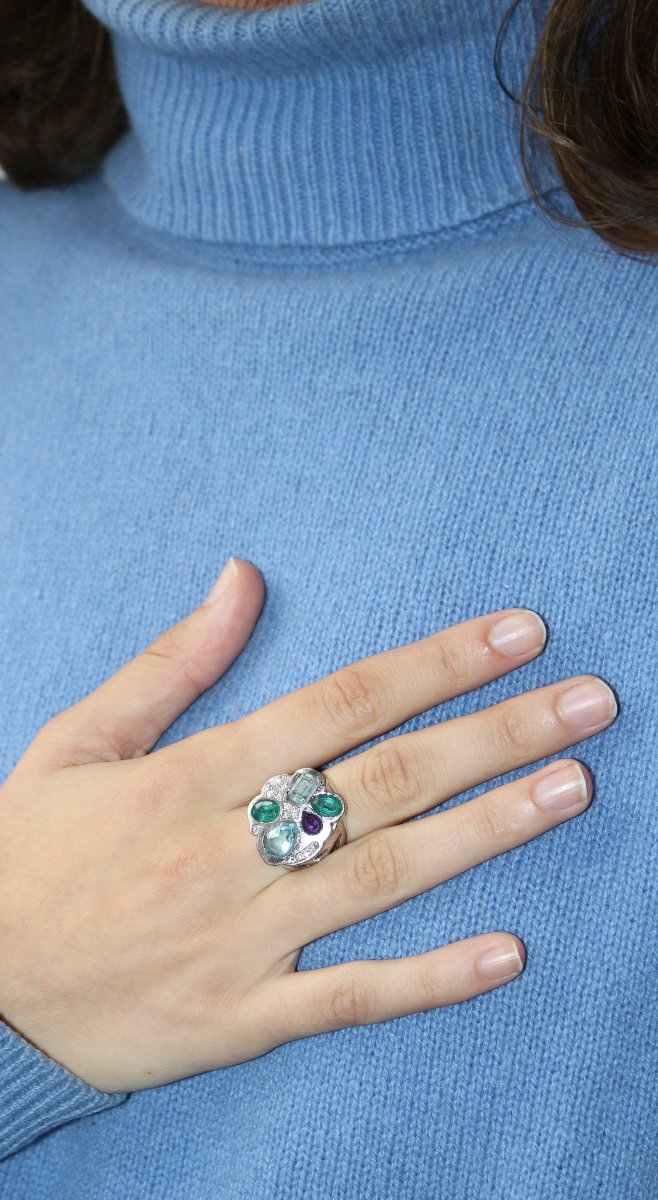 Unique Multi-stone Ring-photo-2