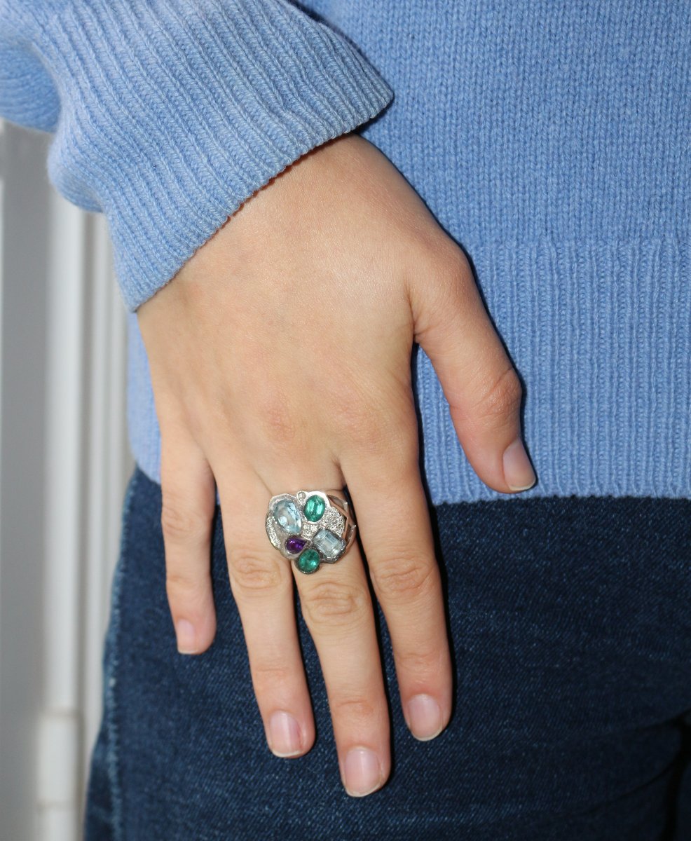 Unique Multi-stone Ring-photo-4