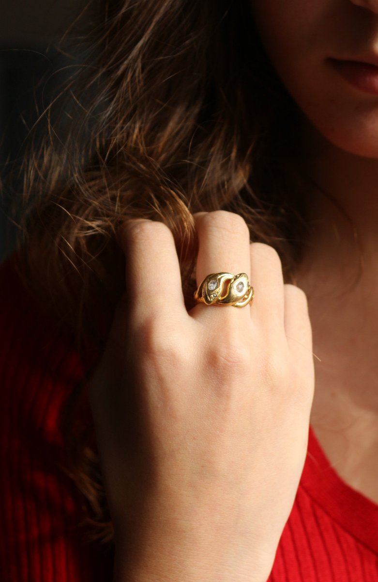 Bague Serpents XIXe-photo-4