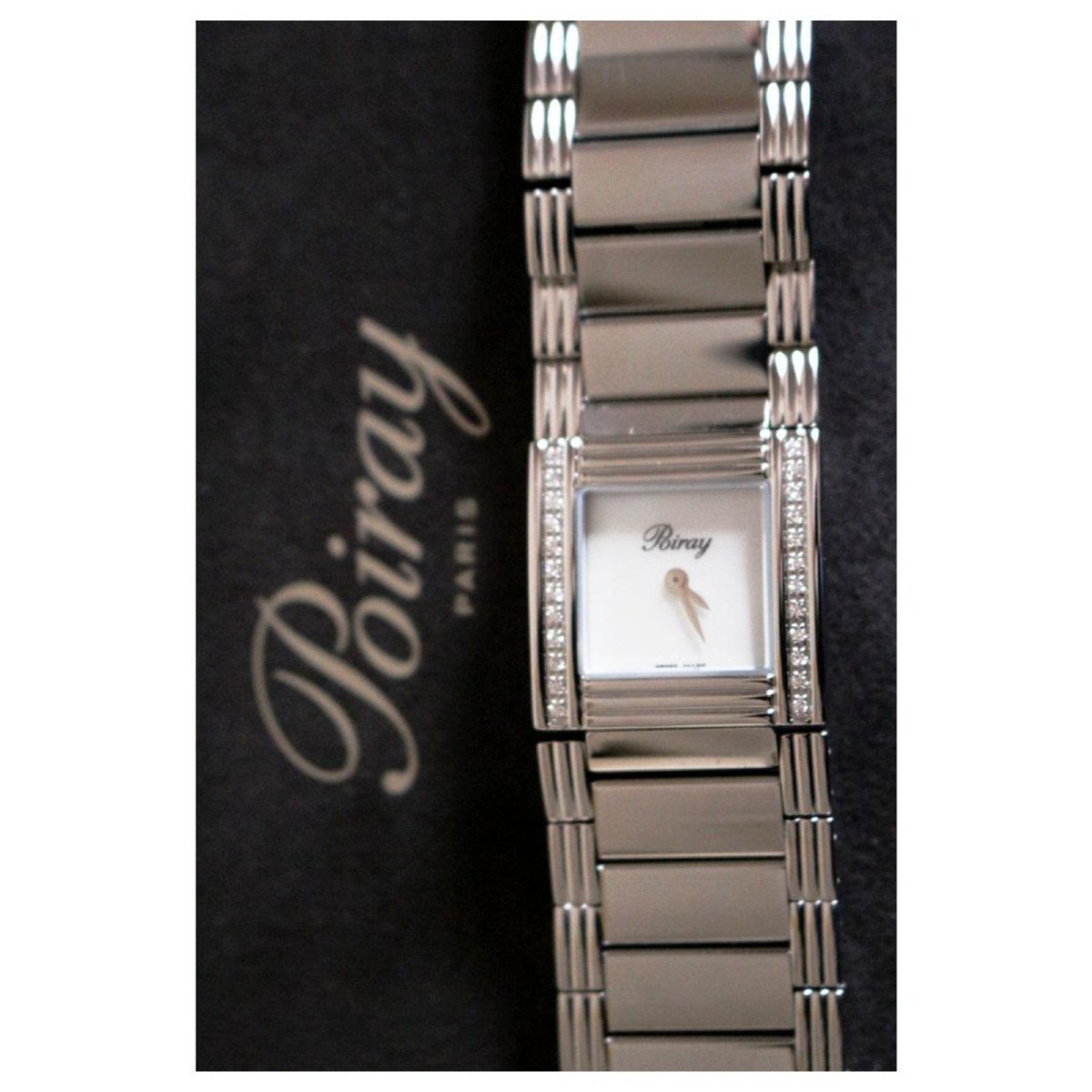 Poiray Watch Ma Première Cuff Steel And Diamonds-photo-5