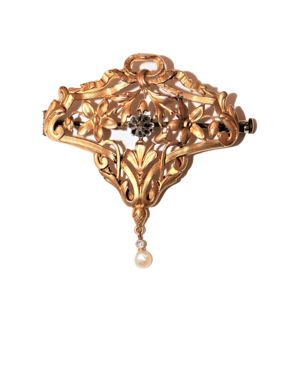 Broche Ou Pendentif d&#039;&eacute;poque Art Nouveau