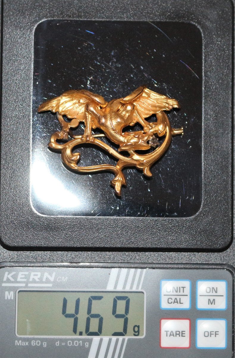 Art Nouveau Chimera Brooch-pendant-photo-3