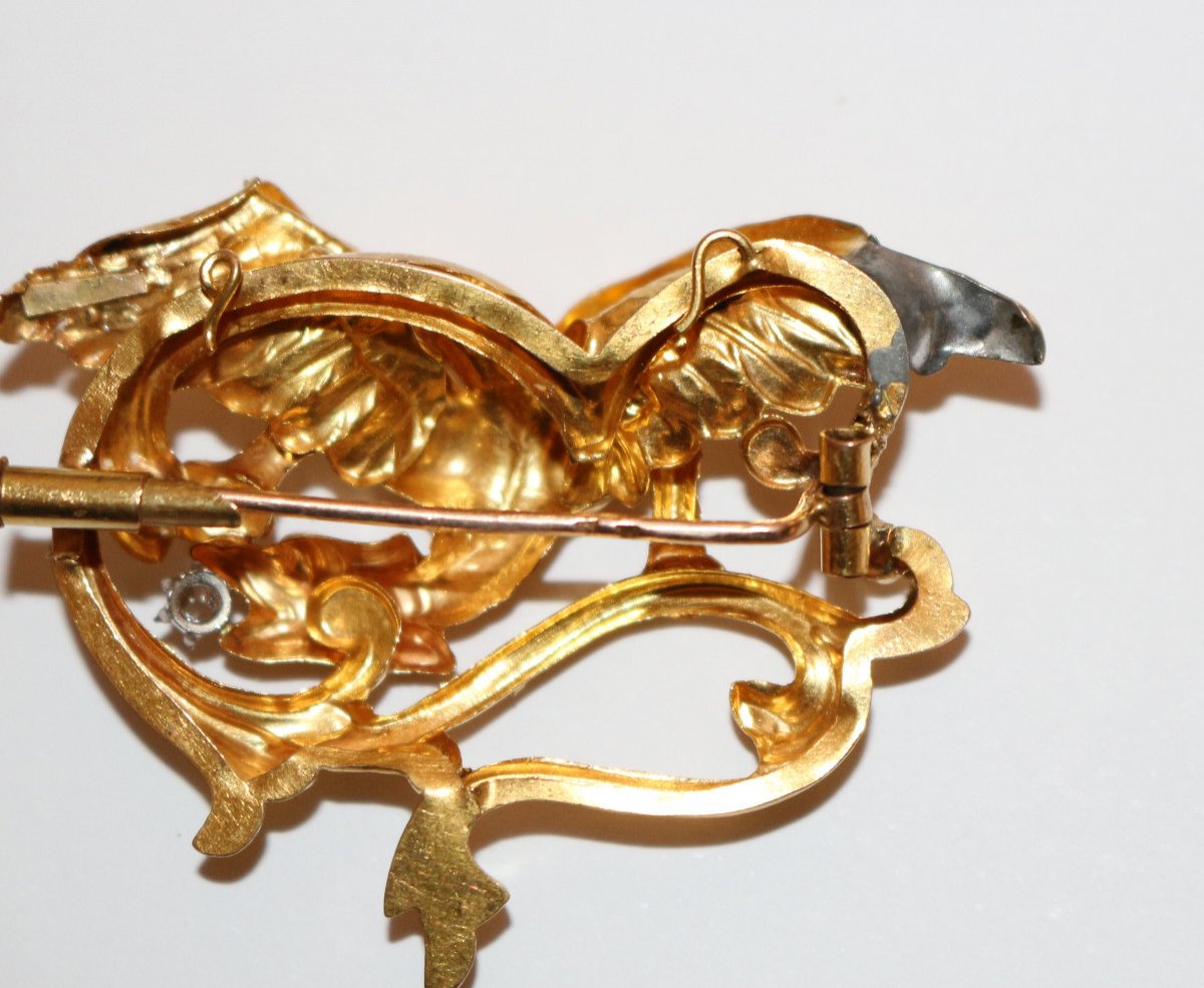 Art Nouveau Chimera Brooch-pendant-photo-2