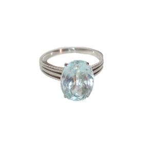 Bague Or Blanc Aigue-marine 4.66cts