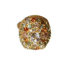 Bague en vermeil sertie de saphirs