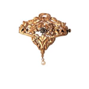 Broche Ou Pendentif d&#039;&eacute;poque Art Nouveau