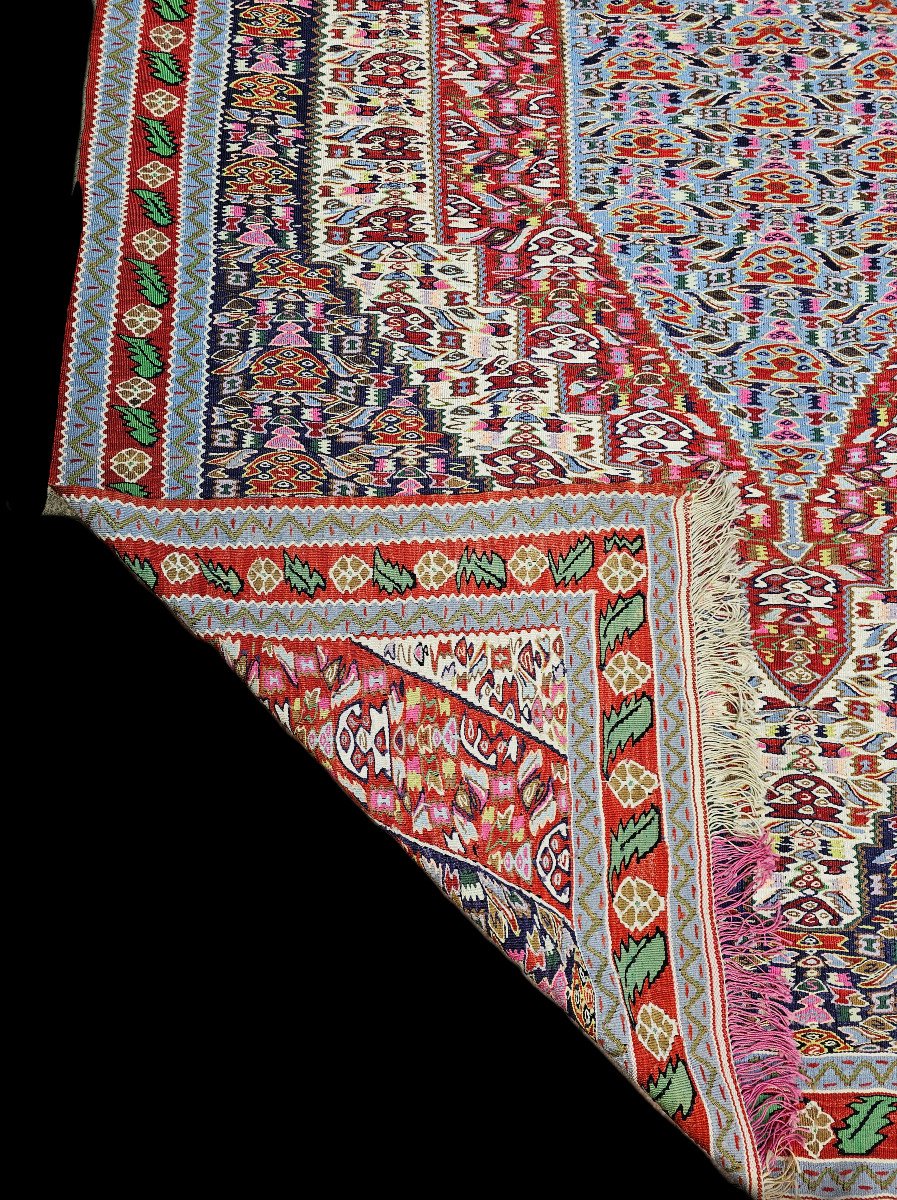 Kilim Senneh Iran en soie-photo-2