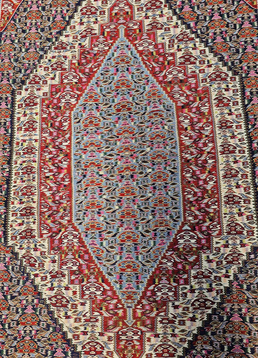 Kilim Senneh Iran en soie-photo-3