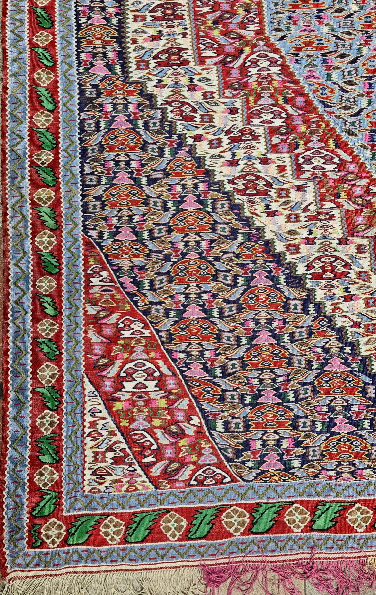 Kilim Senneh Iran en soie-photo-4