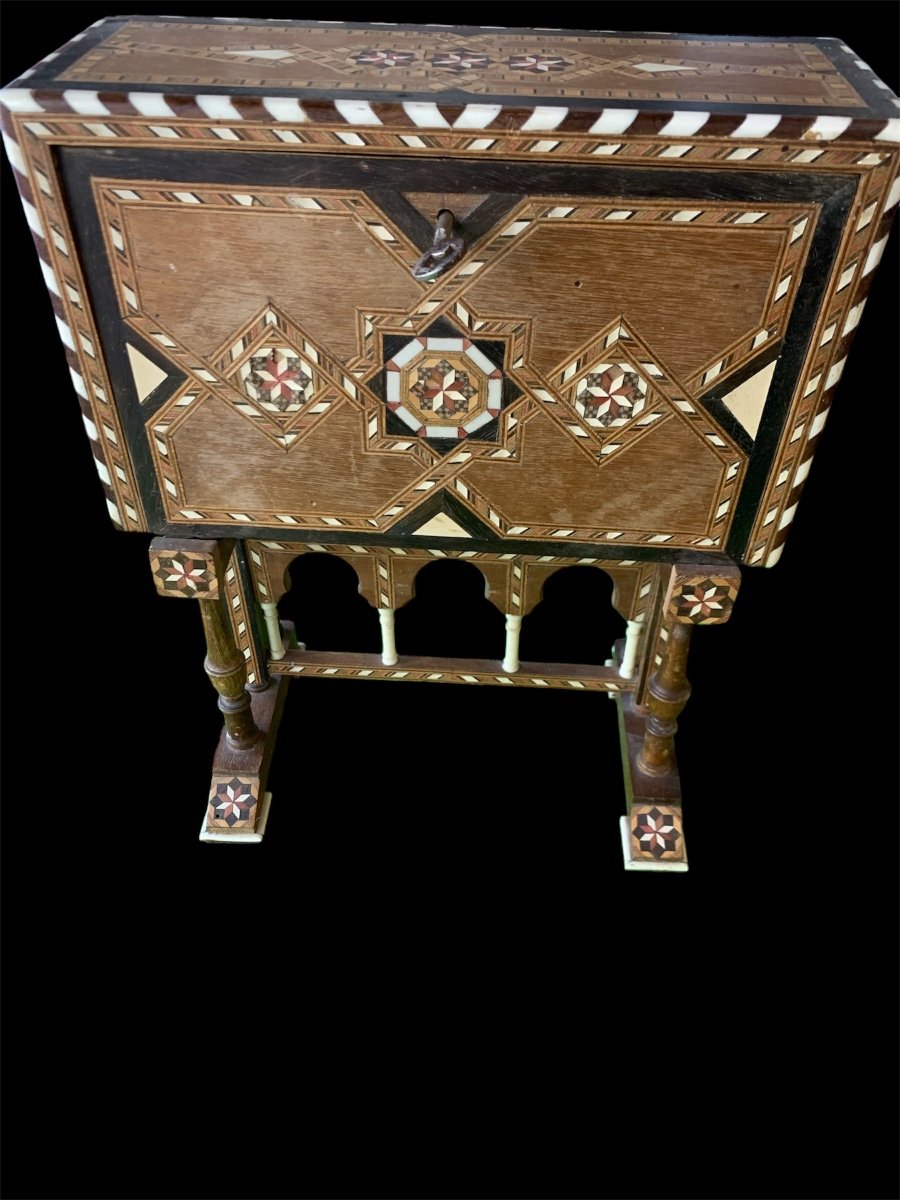 Cabinet Miniature En Marqueterie Espagne -andalousie -photo-2