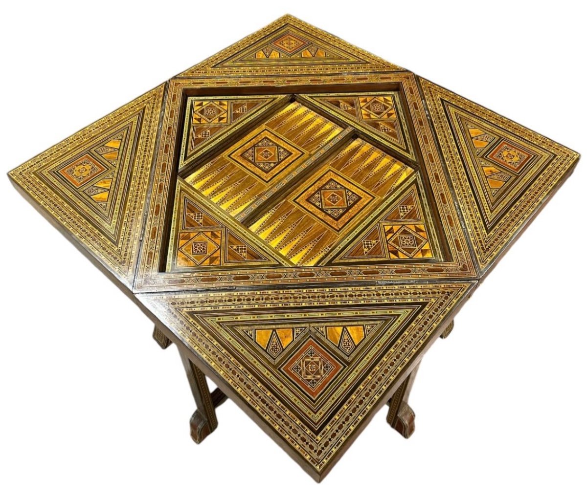 Table à Jeux Syrien En Marqueterie  .-photo-2