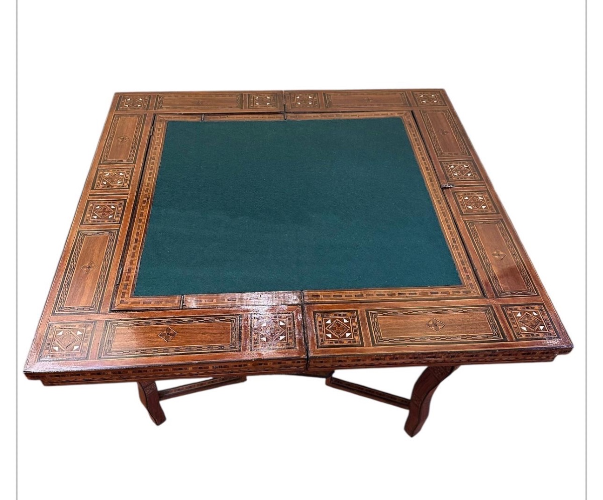 Syrian Marquetry Games Table, Late 19th Century -photo-2