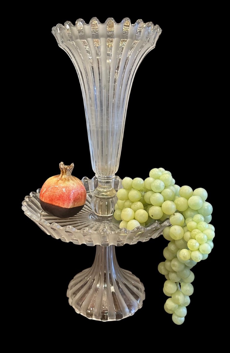 Centre de table en cristal de Baccarat signé -photo-2