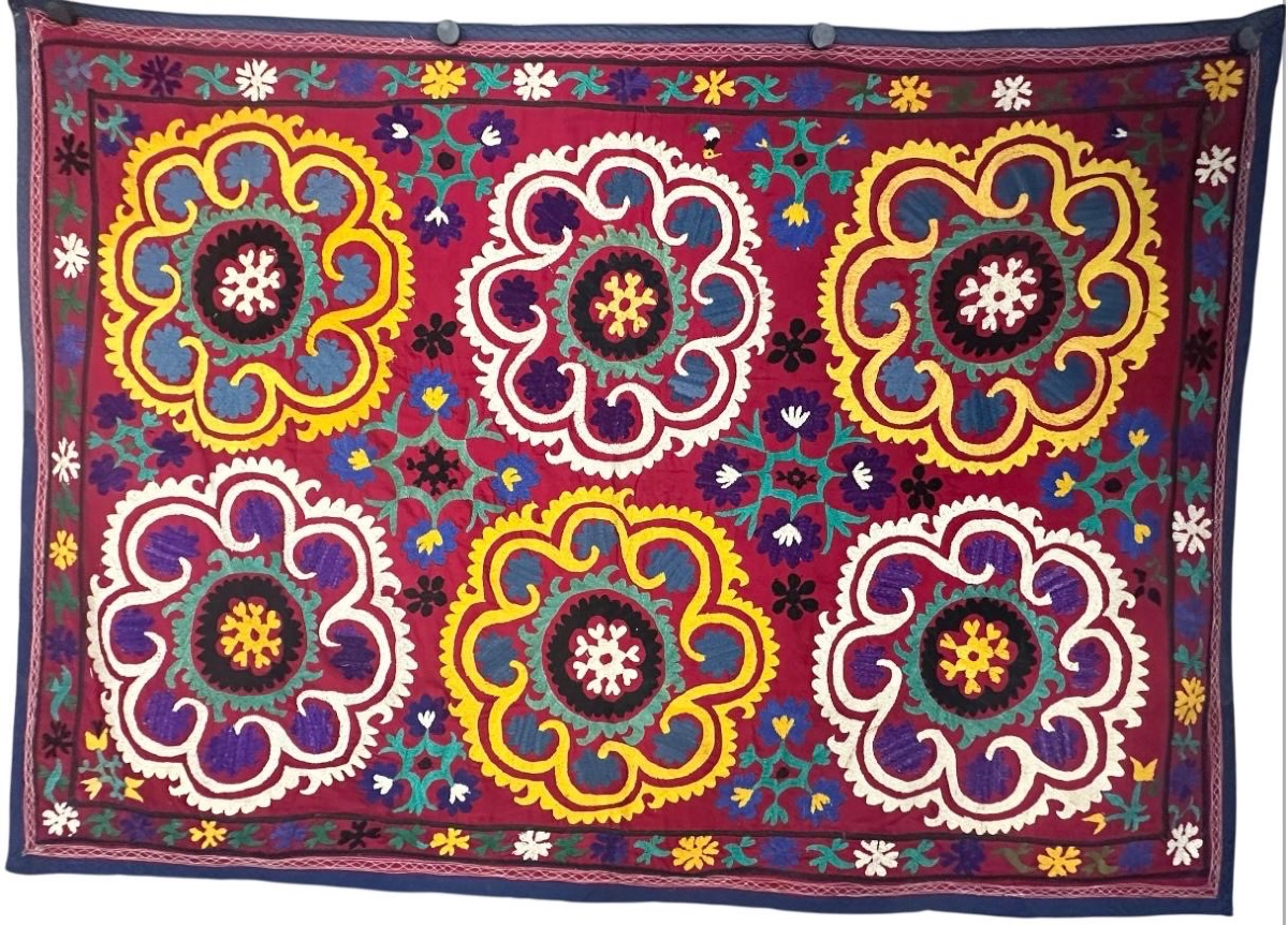 Suzani Uzbek Cotton Silk Embroidery -photo-2