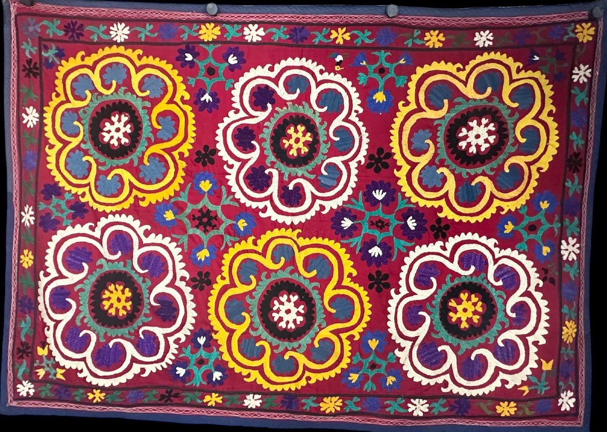 Suzani Uzbek Cotton Silk Embroidery 