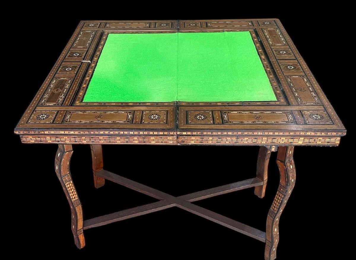 Syrian Marquetry Games Table From The Late 19th Century.-photo-4