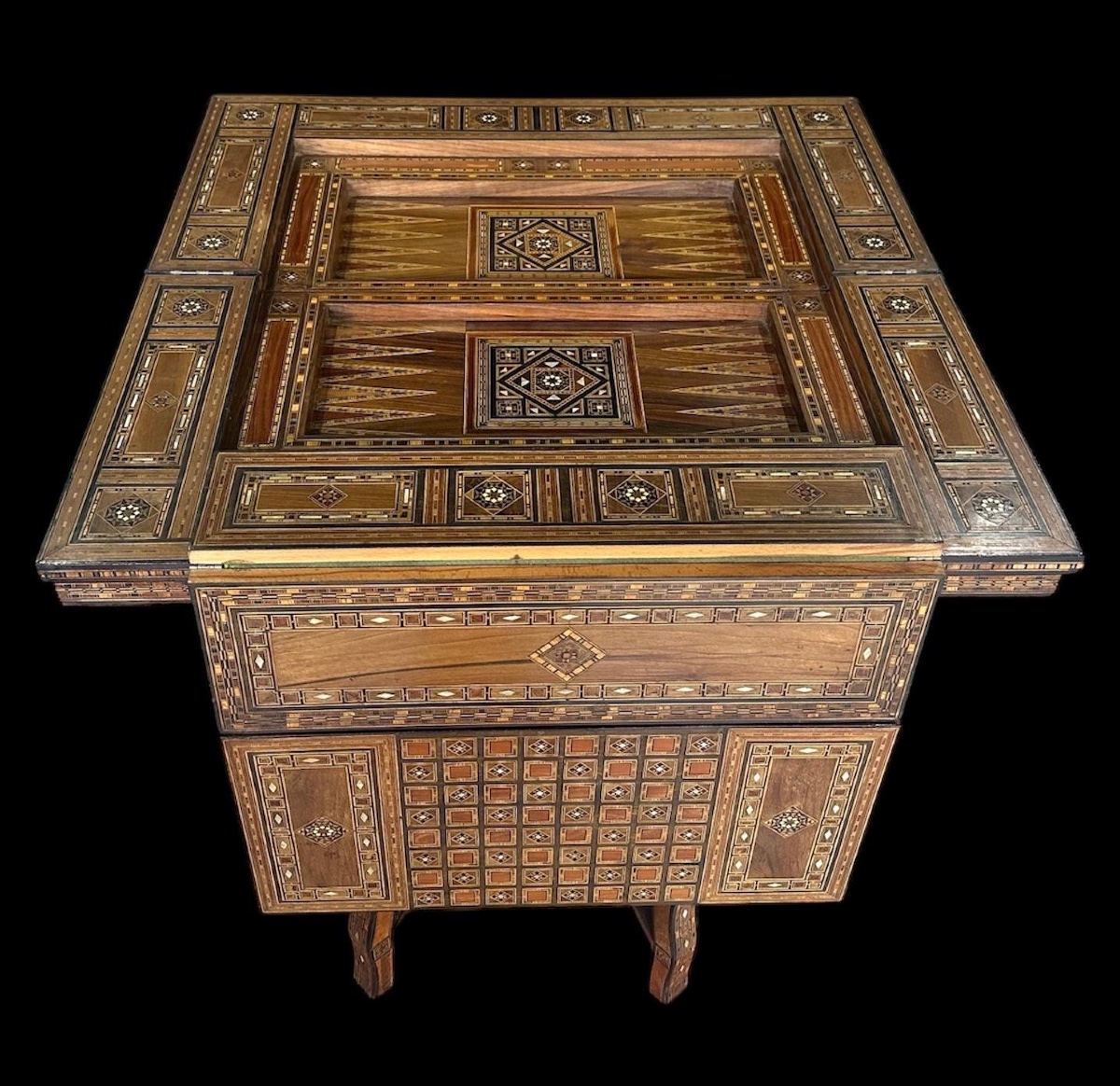 Syrian Marquetry Games Table From The Late 19th Century.-photo-1