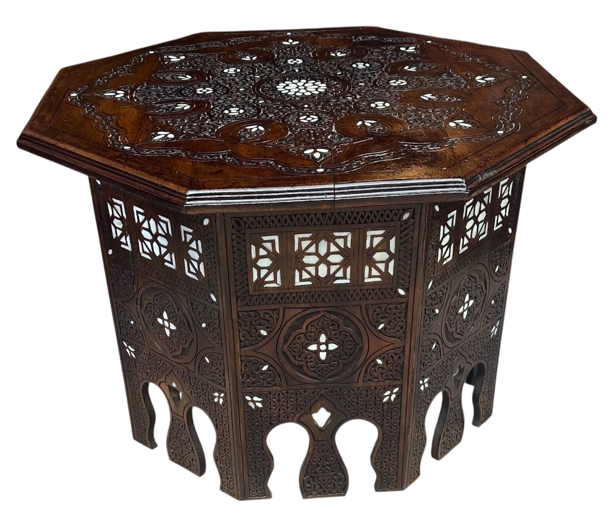Syrian Coffee Table Inlaid With Mother-of-pearl  