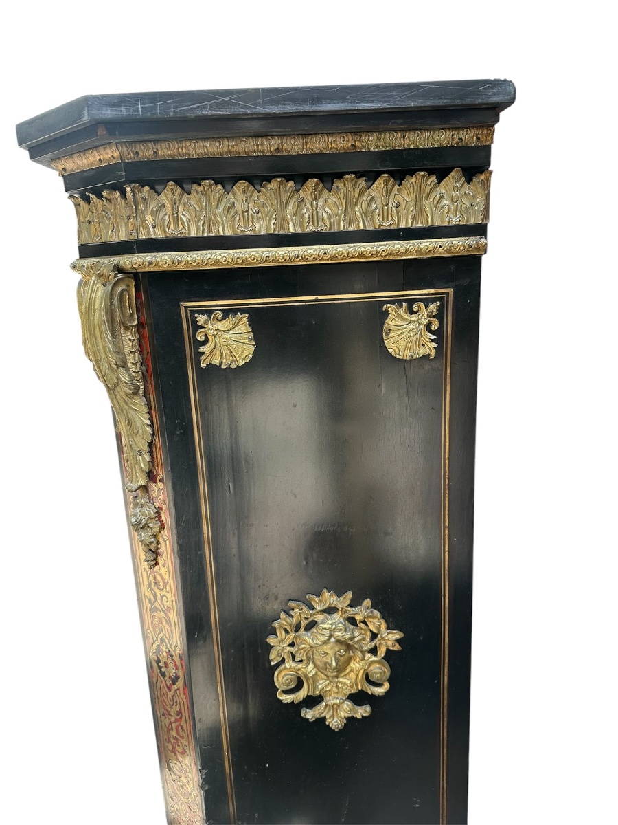Paire de meuble à hauteur d’appuis Napoléon  III  Boulle .-photo-3
