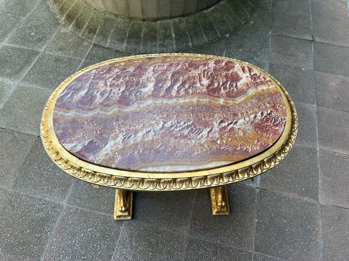 Table console aigle en bois doré style Géorgien anglais du XIX siècle  -photo-3