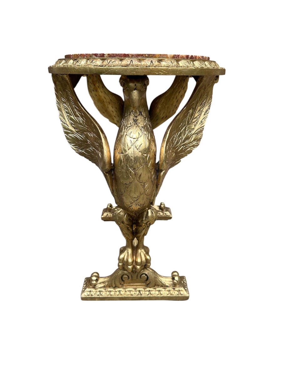 Table console aigle en bois doré style Géorgien anglais du XIX siècle  -photo-2