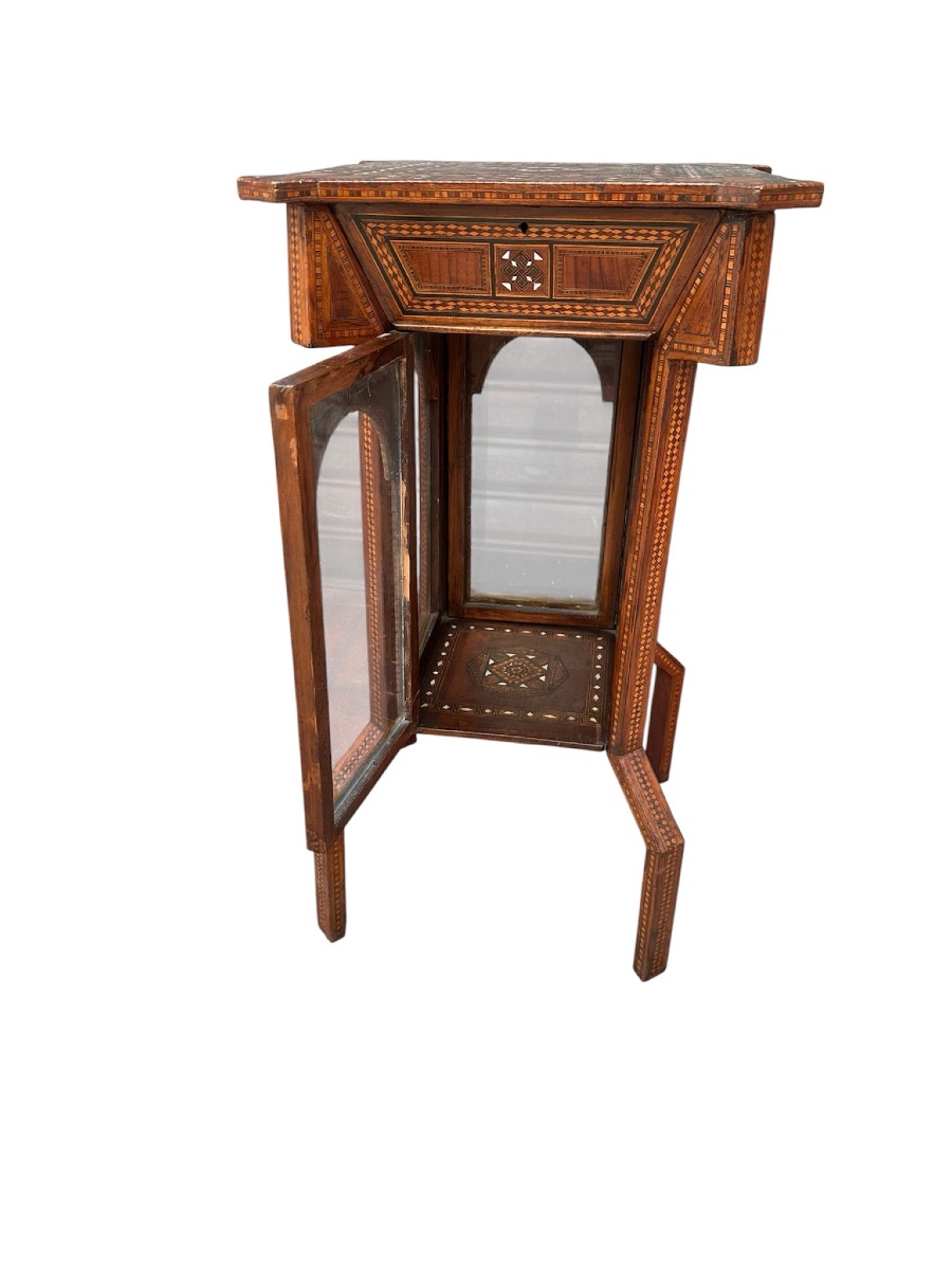 Syrian Inlaid Display Cabinet Or Sideboard 19th Century-photo-2