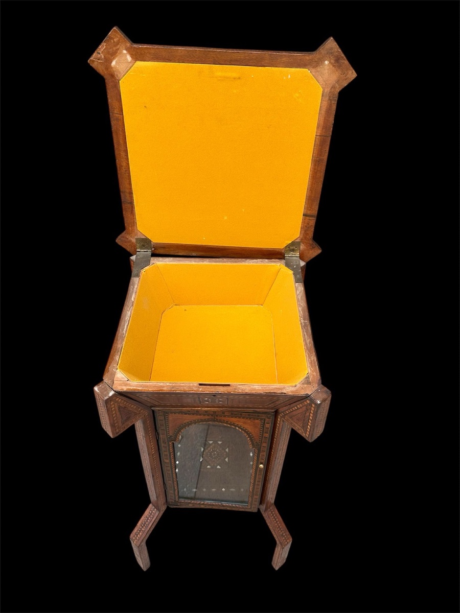 Syrian Inlaid Display Cabinet Or Sideboard 19th Century-photo-3