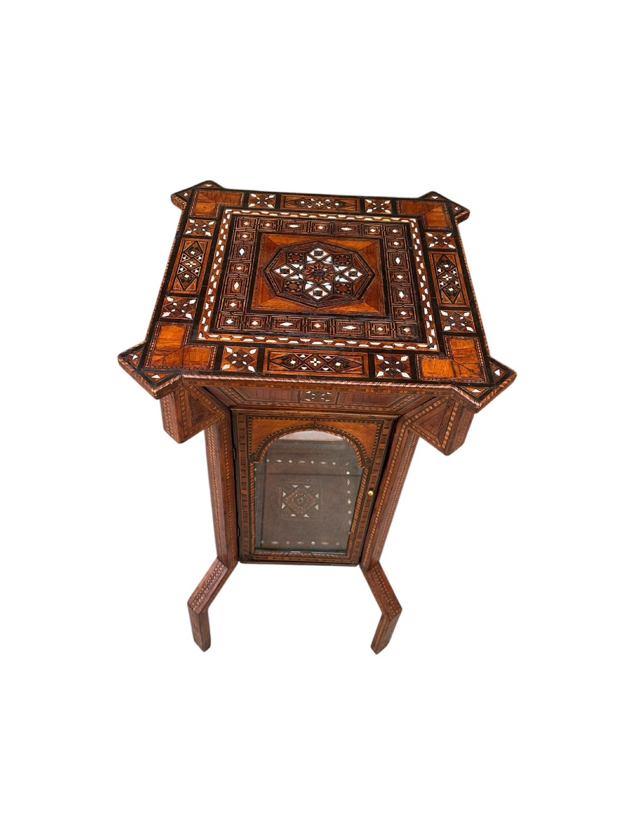 Syrian Inlaid Display Cabinet Or Sideboard 19th Century-photo-4