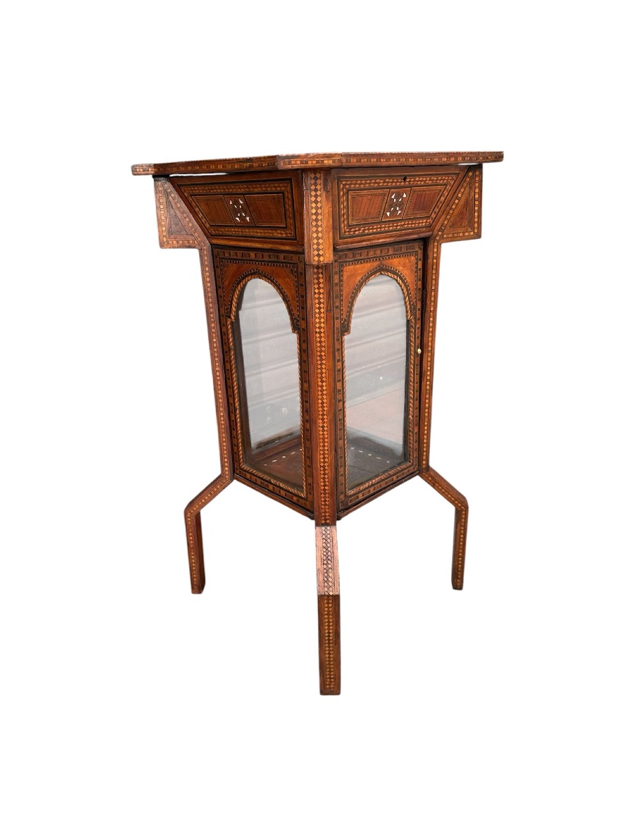 Syrian Inlaid Display Cabinet Or Sideboard 19th Century-photo-1