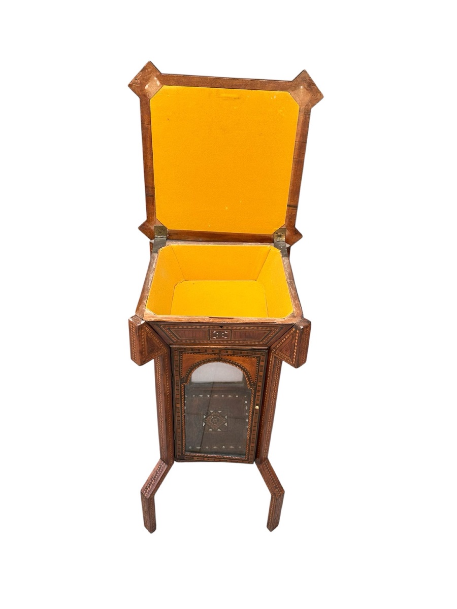 Syrian Inlaid Display Cabinet Or Sideboard 19th Century-photo-2