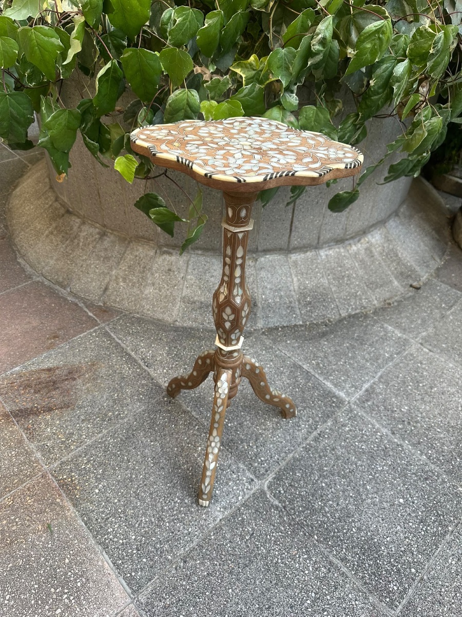 Side Table With Mother-of-pearl Inlay, Ottoman 