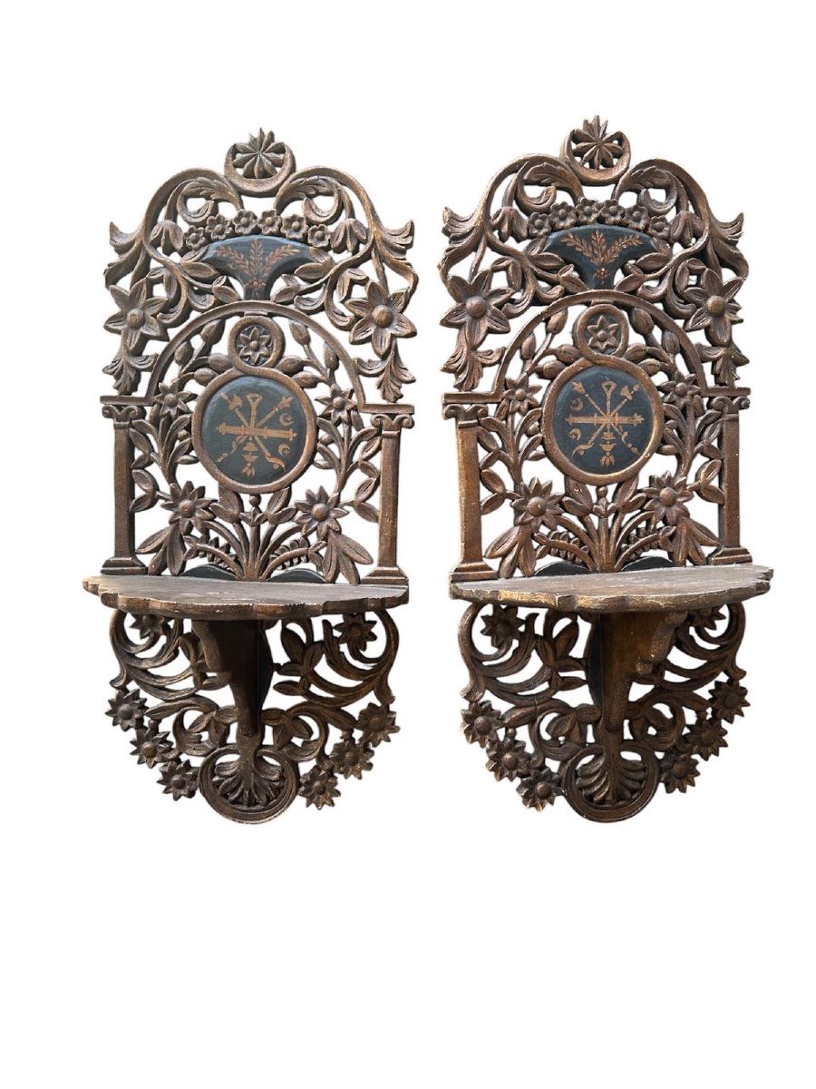 Pair Of Ottoman Turban Doors Or Kavouklouk 