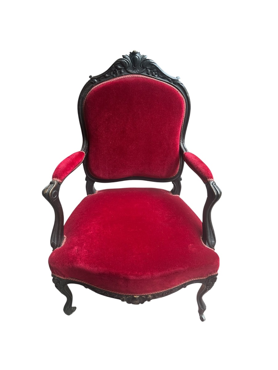 Fauteuil style Louis XV .-photo-2