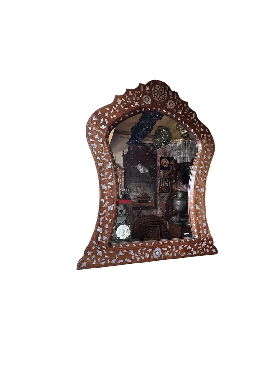 Commode 4 tiroirs Syrienne avec le miroir incrusté de nacre -photo-4