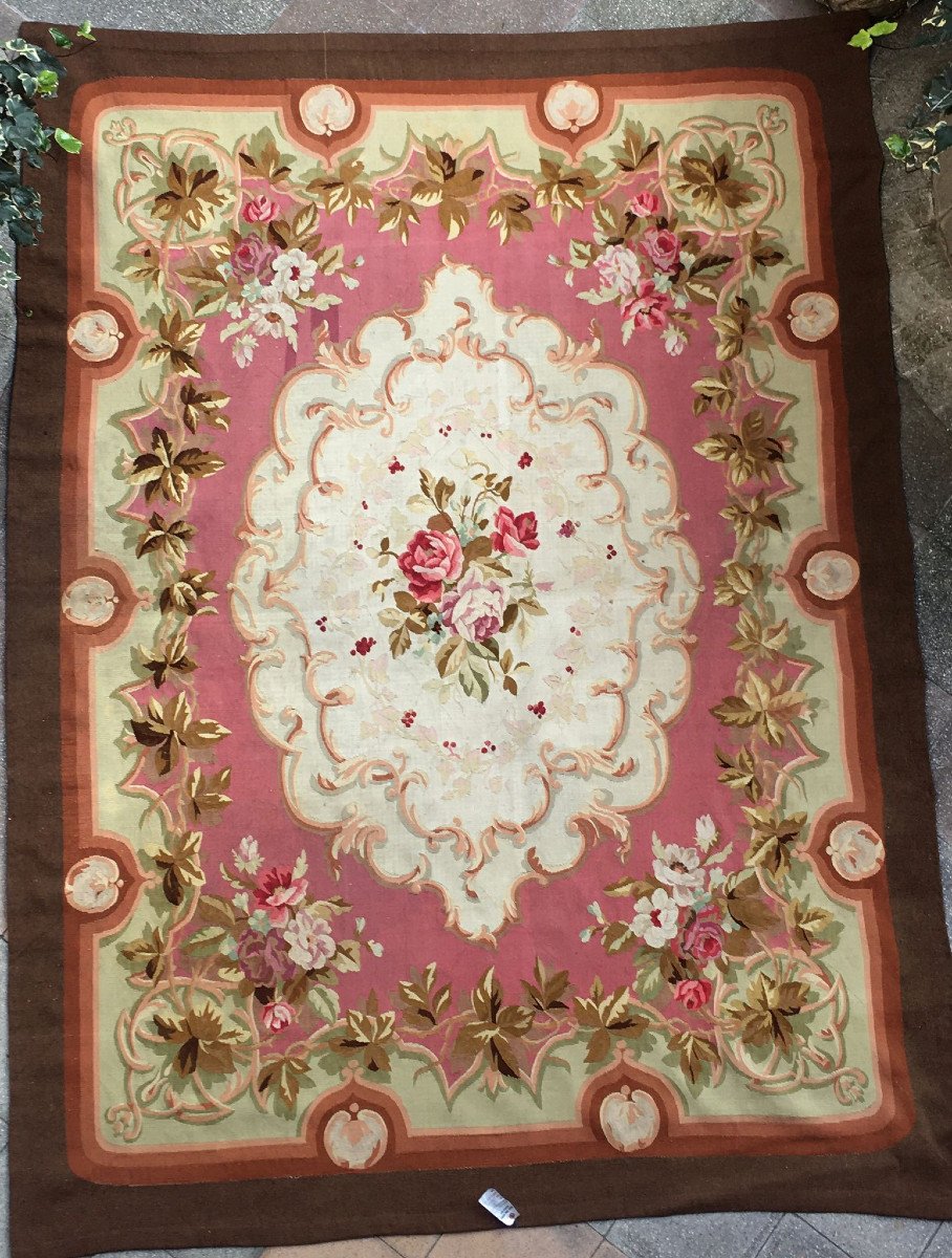 Handmade Aubusson Rug XIX Century
