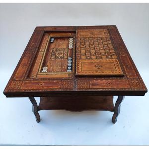 Syrian Games Table In Marquetry