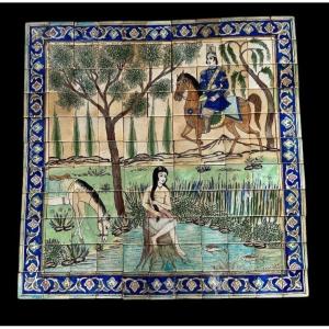 Carrelage Persan Ancien Légende De Perse ( Khosrow Et Shirine ) 