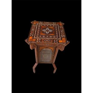 Syrian Inlaid Display Cabinet Or Sideboard 19th Century