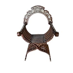 Syrian Armchair Inlaid With Mother-of-pearl.