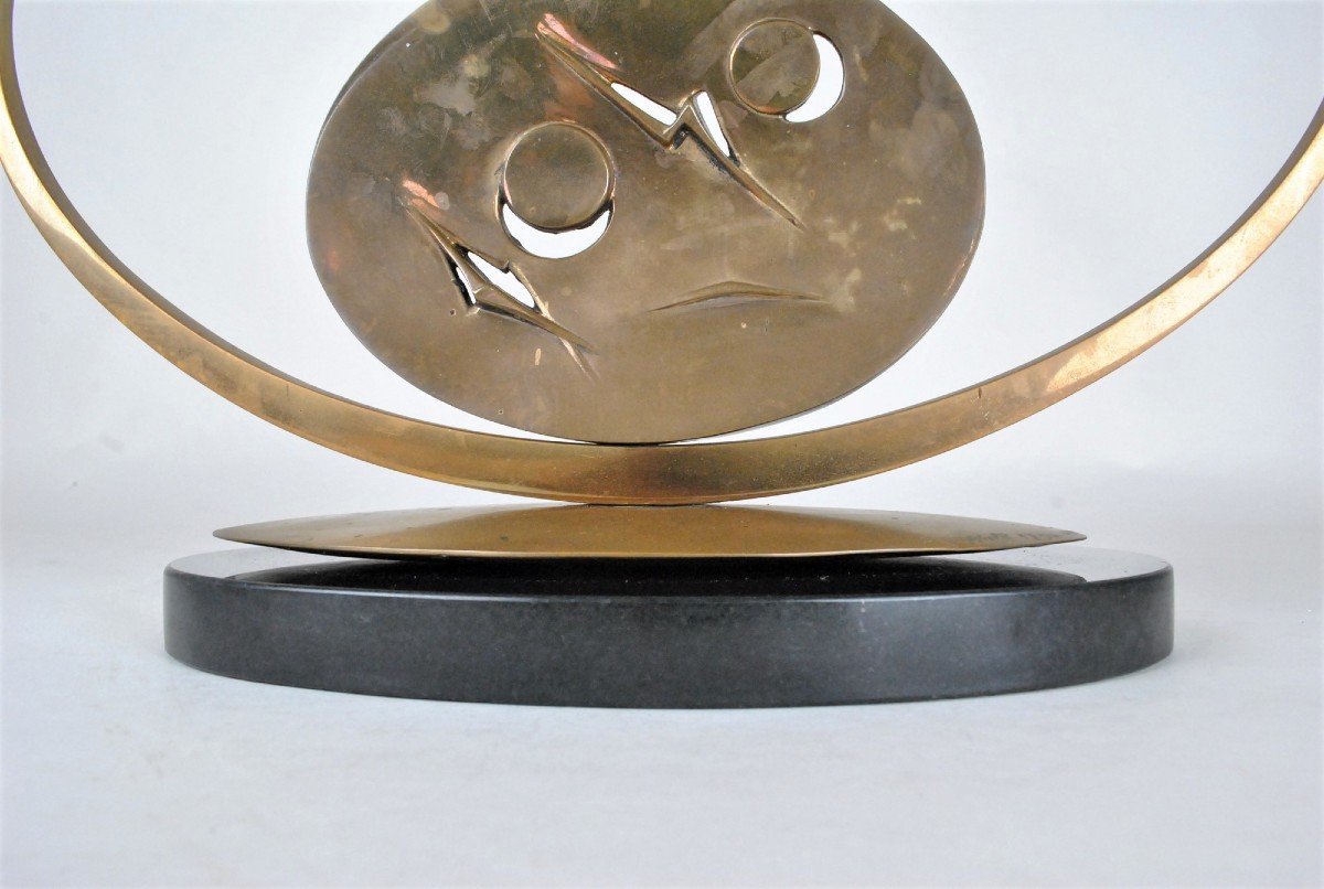 Carmello Cappello, Sculpture En Bronze Sur Socle, XXème Siècle-photo-6