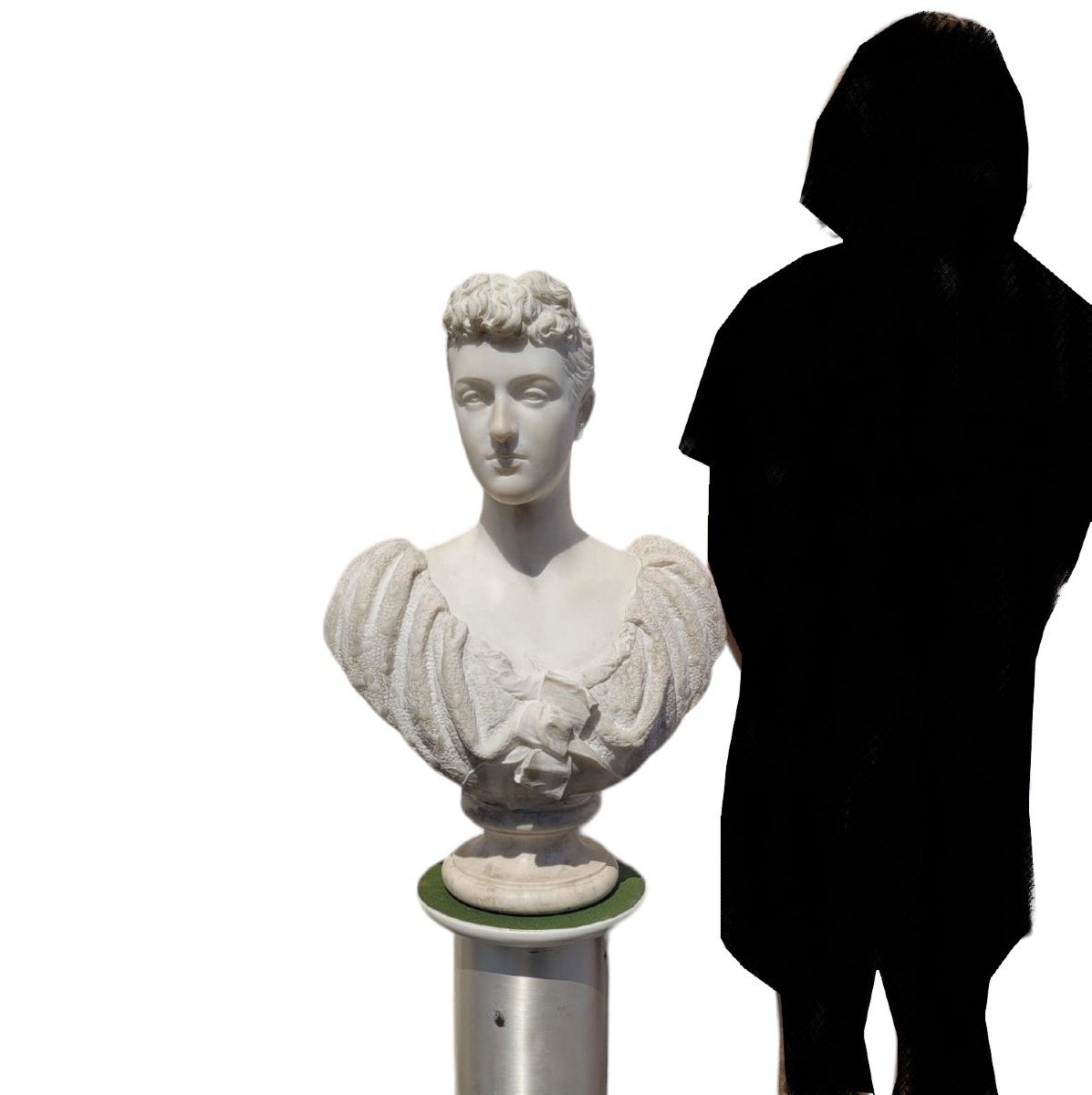 *special Offer*lady Bust, White Marble Signed Waldo Story, Rome 1894