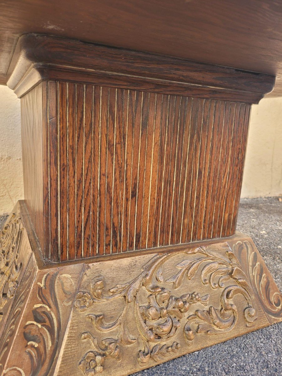 Coffee Table In Wood And Eglomised Glass, Art Deco, 20th Century-photo-5