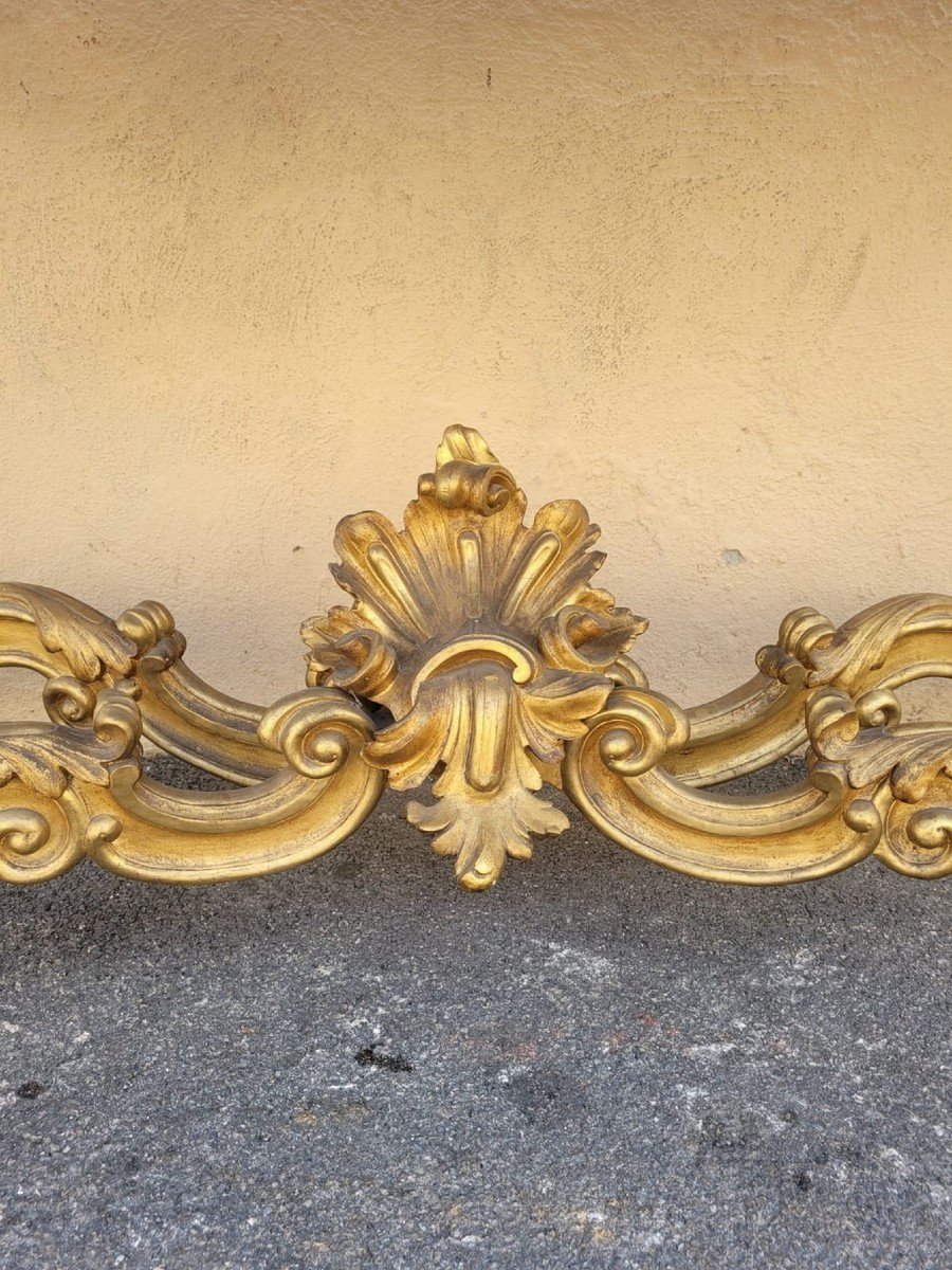 Console En Bois Doré De Style Louis XV, XIXème Siècle-photo-8
