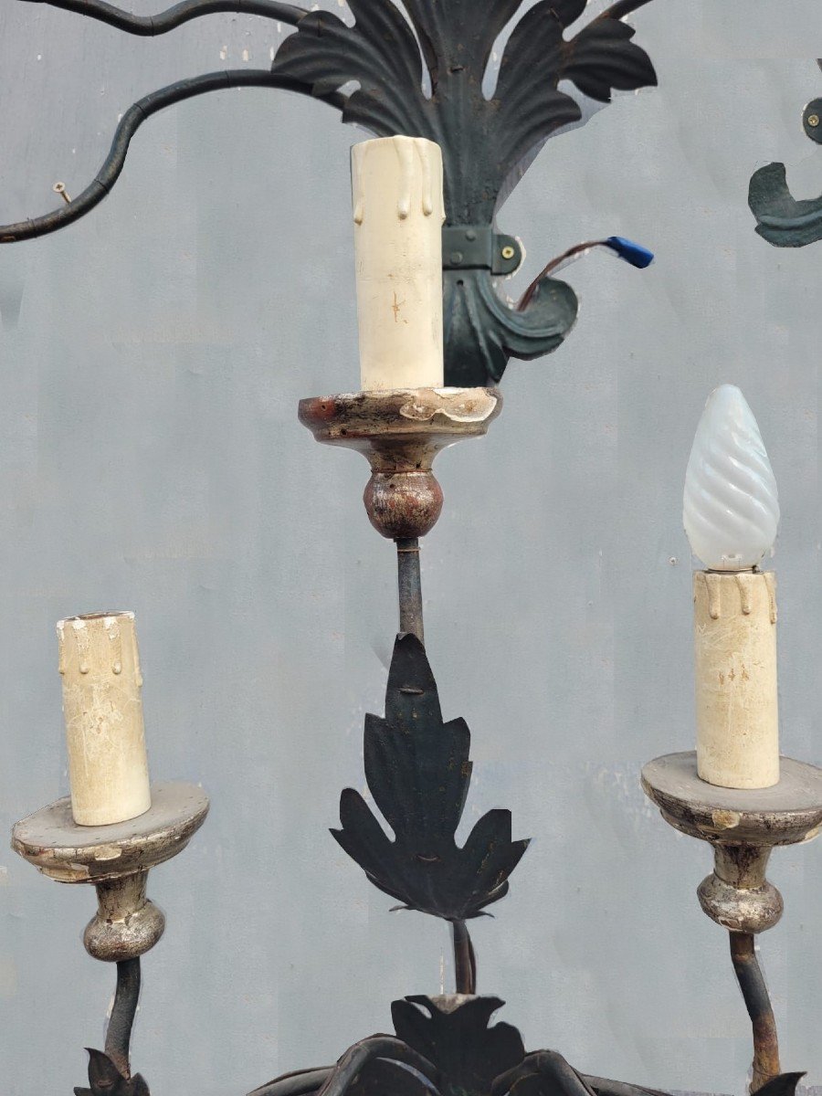 Paire d'Appliques En Fer Découpé, Fin XIXème Siècle-photo-1