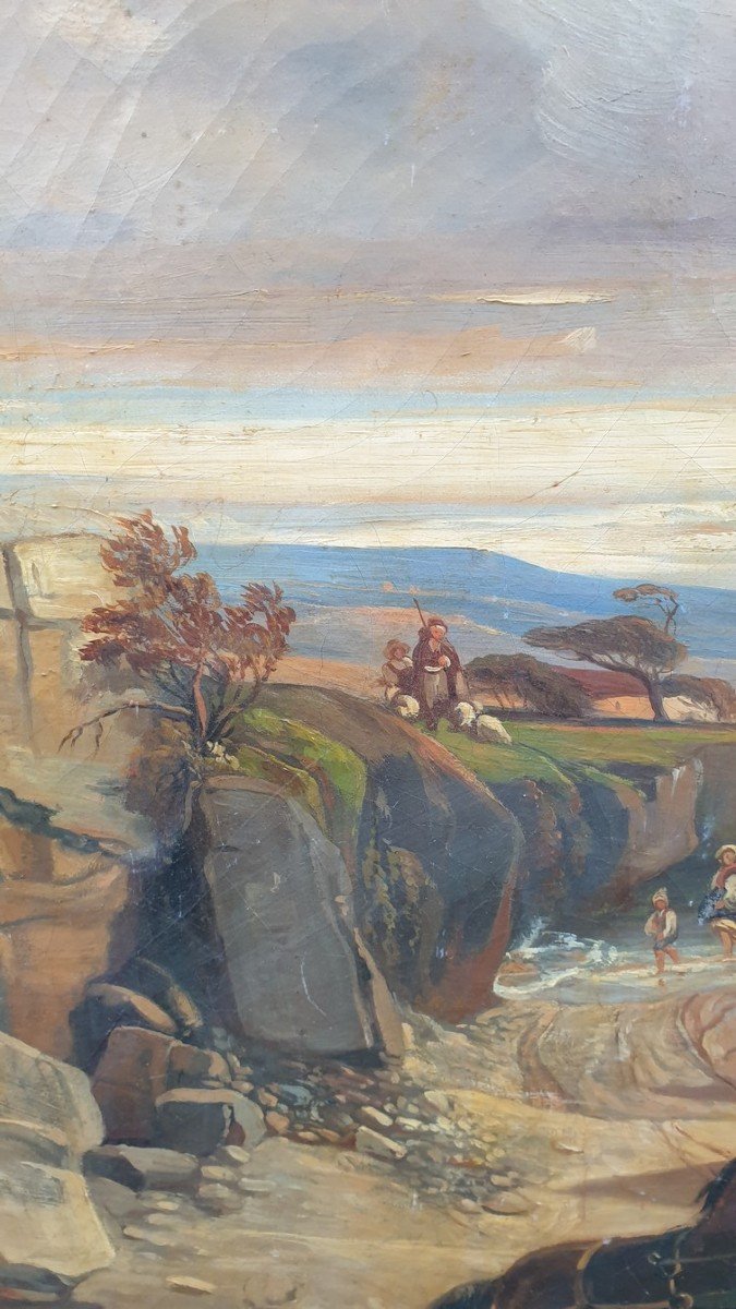 La Tempête, Huile Sur Toile, XIXème Siècle-photo-1