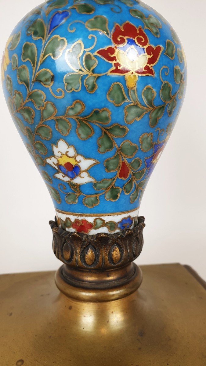 Candélabre En Porcelaine Et Bronze, Japonisme, XIXème Siècle-photo-1