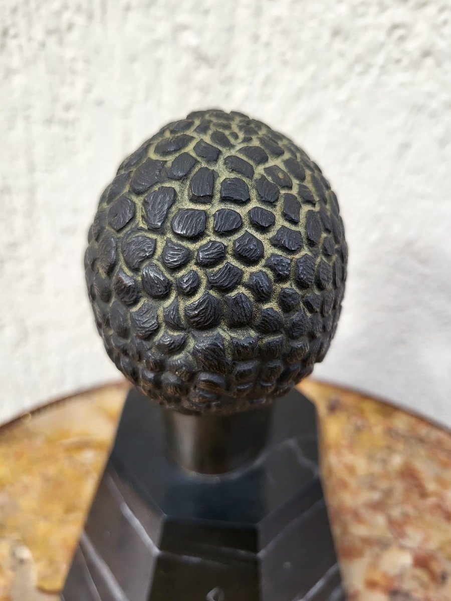 Sculpture En Bronze , Tête d'Africain, Sur Socle, XXème Siècle-photo-7