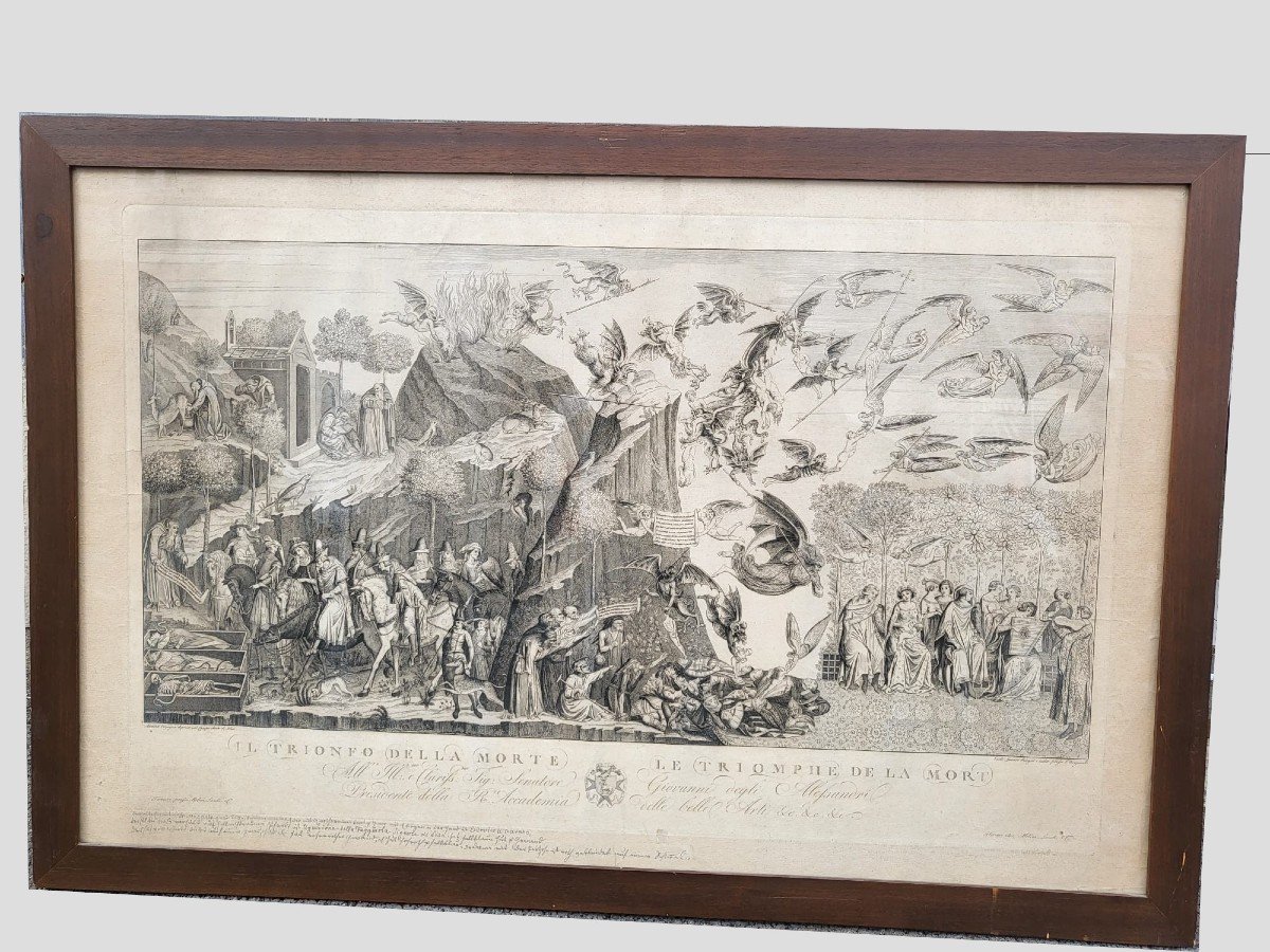 Suite Of 3 Engravings, Camposanto De Pisa, Lasinio And Molini Landi & Cie, Empire Period-photo-3